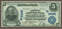 Columbus, OH 1902PB $5 Ch.#5065, Serial No. 1, Ch.AU PMG-58